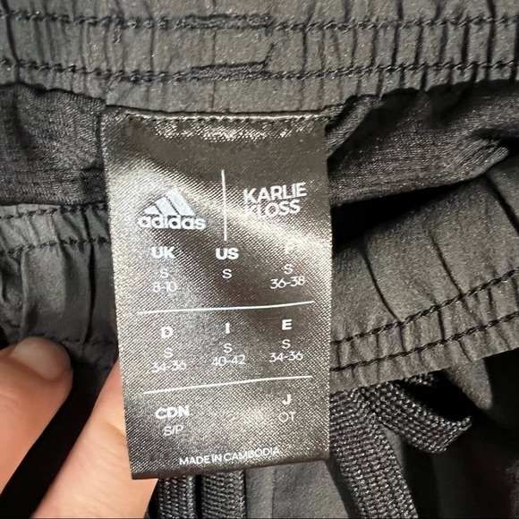 Adidas Karlie Kloss Running Shorts Black w/ White Accents Sz S - Picture 6 of 9
